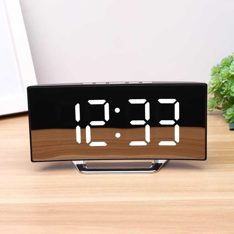 Fabricante simples led digital relógio eletrônico aprendizagem mesa espelho relógio eletrônico relógio de mesa despertador atacado
