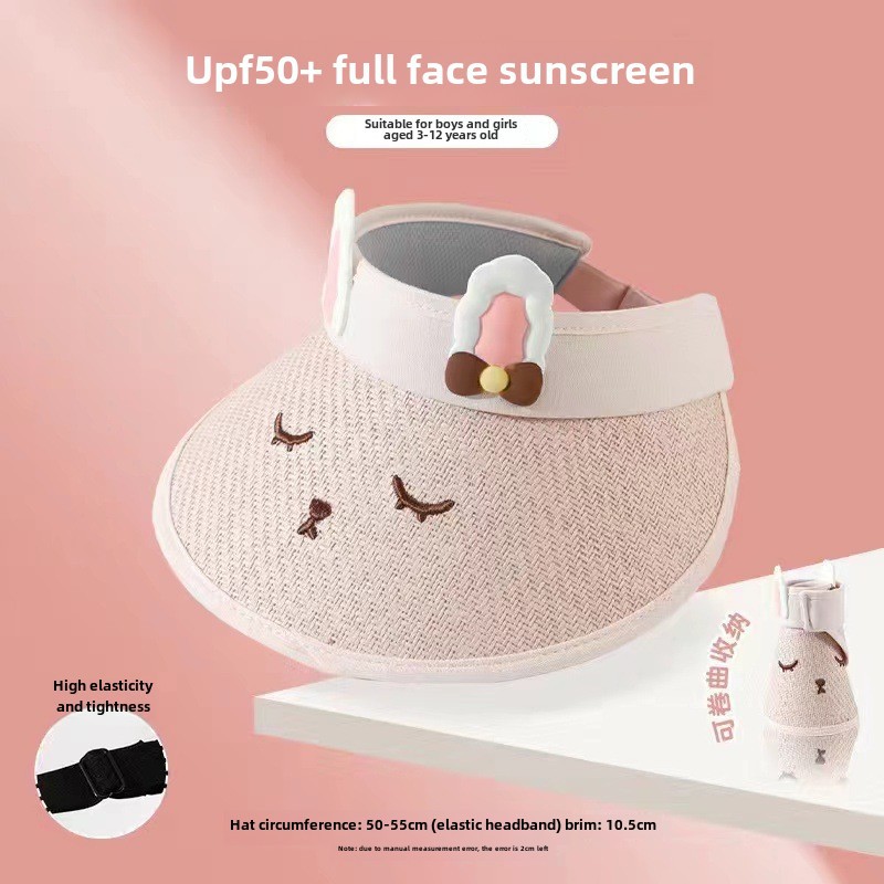 Chapeau de protection solaire pour enfants, prix d'usine, vente directe, chapeau d'été vide, protection UV, chapeau de soleil pour bébé, chapeau de soleil respirant, dessin animé_voghion.com