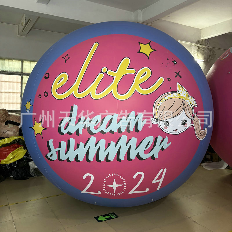 Personalizado inflado PVC esfera dibujos animados pulverización modelo de aire centro comercial Mei Chen tarjetas de perforación roja publicidad de luces de fotos props