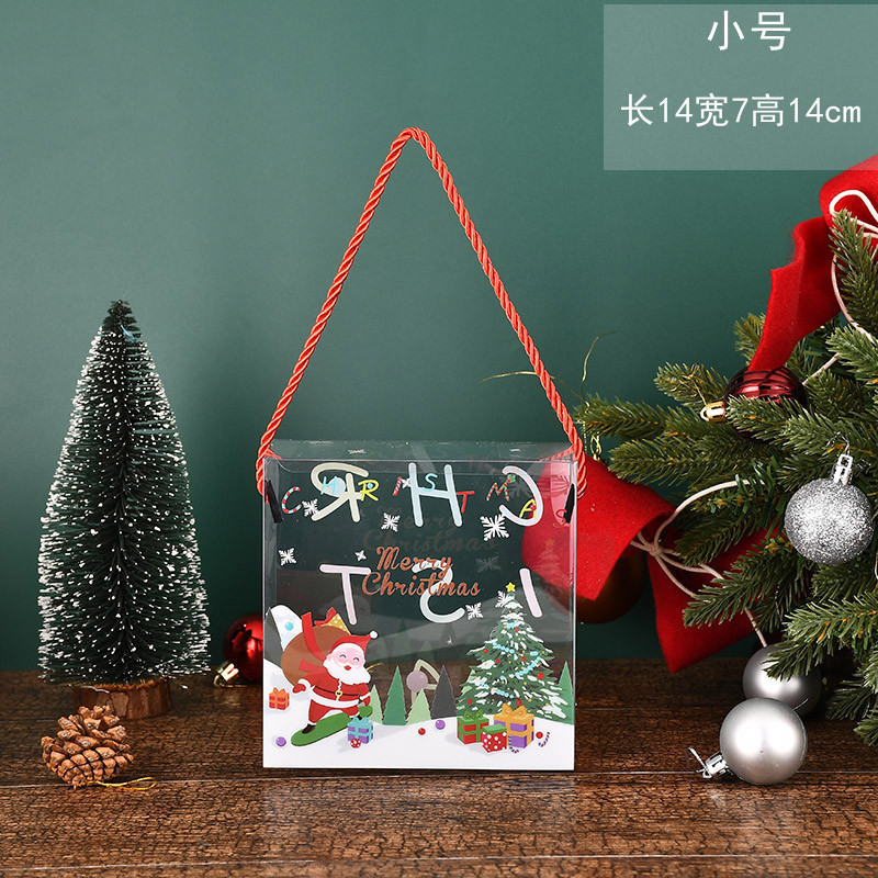 Bolsa de embalaje de Navidad transfronteriza Amazon bolsa de dulces para hornear copo de nieve bolsa de cordón de alimentos crujientes bolsa de cordón de fruta segura