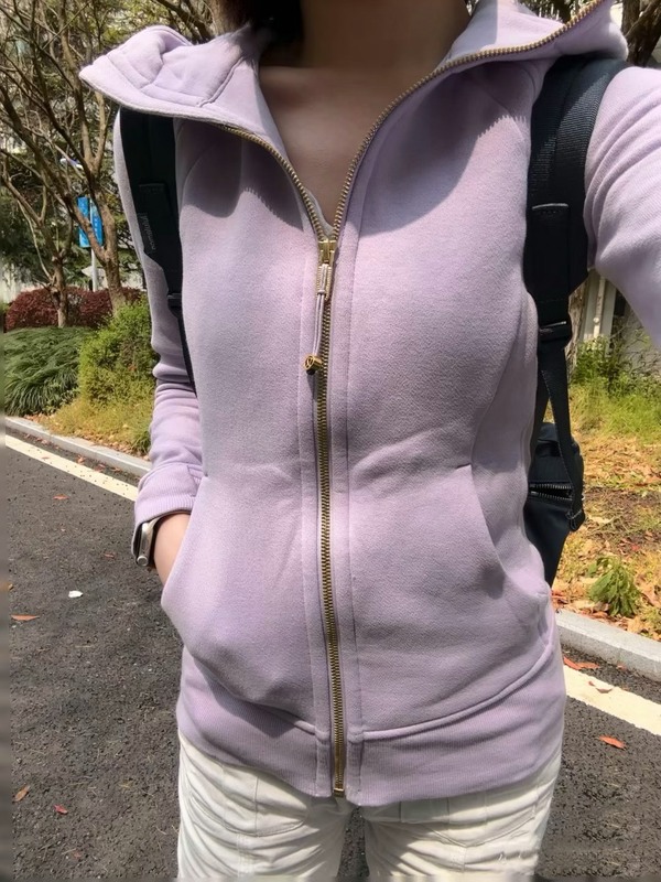 高版本LULU修身款连帽卫衣外套经典款长袖上衣运动风百搭休闲女|undefined