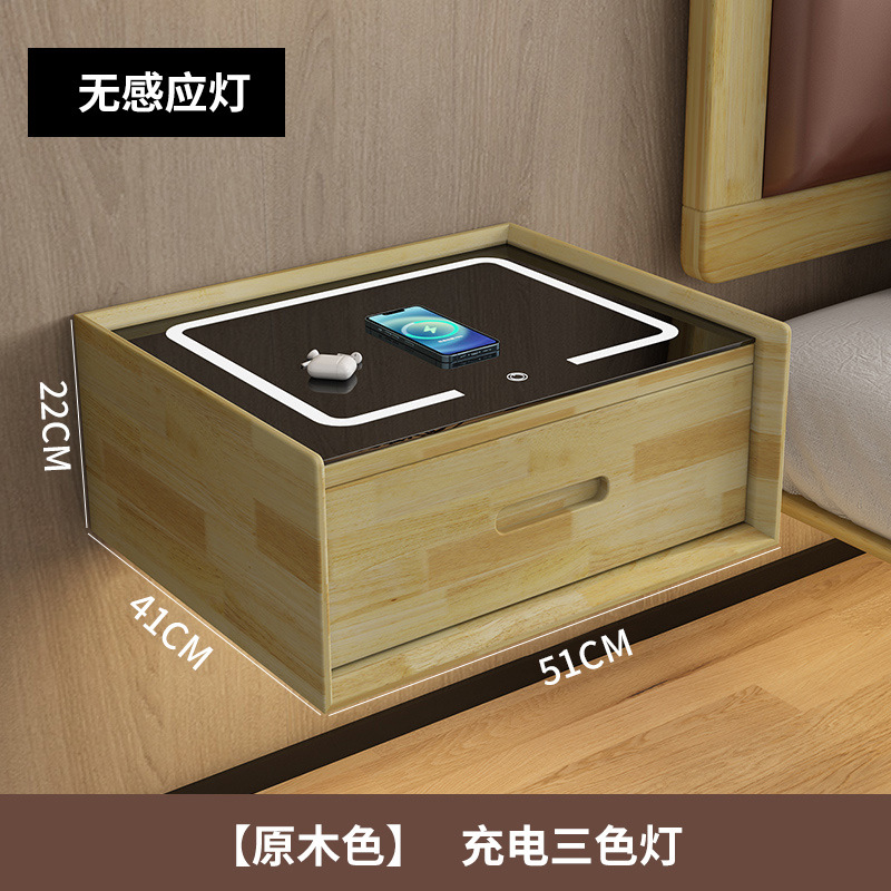 Moderno simple simple pequeño estante doméstico de madera sólida dormitorio red cabecera flotante cabecera al por mayor