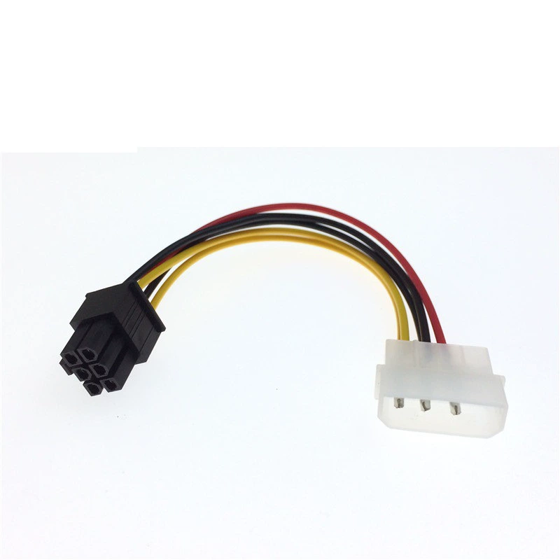 Большой кабель питания графической карты 4pin на 6pin 4P в 6P для питания видеокарты D-тип 6pin 6pin