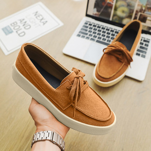 Slip-On Loafers High Street 2024 New Niche Slip-On Vulcanized Shoes Casual Men's Shoes Lazy Shoes