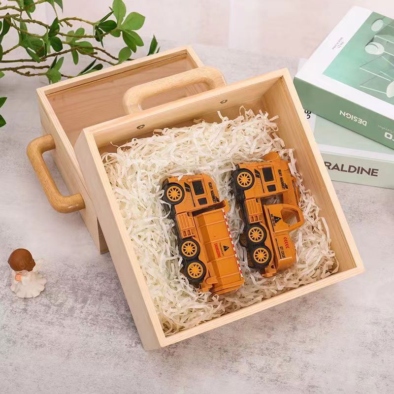 抽拉盖实木盒木质手提盒礼品包装盒木制收纳盒亚克力结婚伴手礼盒