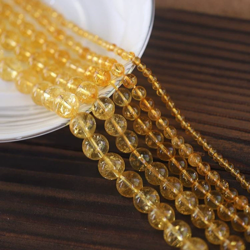 Кристаллы Huang Asei, натуральный камень, рудник, обычный топаз, модные ювелирные изделия ручной работы, круглые бусины, полуфабрикаты, трансграничные