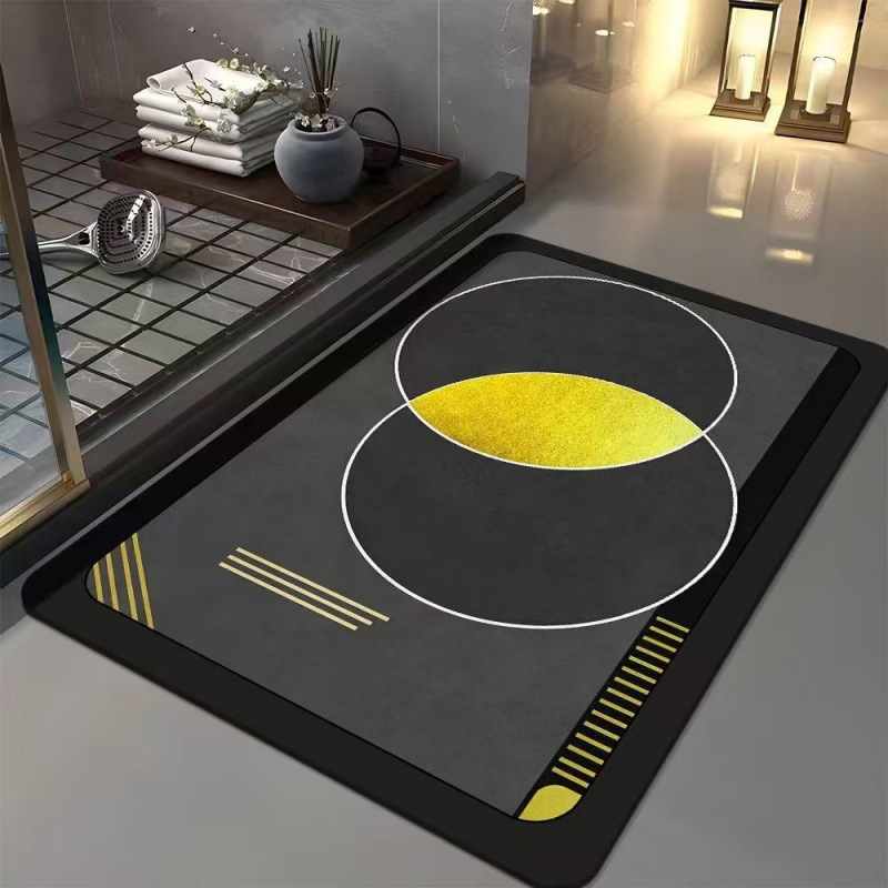 Simple Nordic Style Diatomaceous Earth Floor Mat for Bathroom, Water-Absorbent Non-Slip Mat, Light Luxury Entryway Wear-Resistant Mat Simple Nordic Style Diatomaceous Earth Floor Mat for Bathroom, Water-Absorbent Non-Slip Mat, Light Luxury Entryway Wear-Resistant Mat