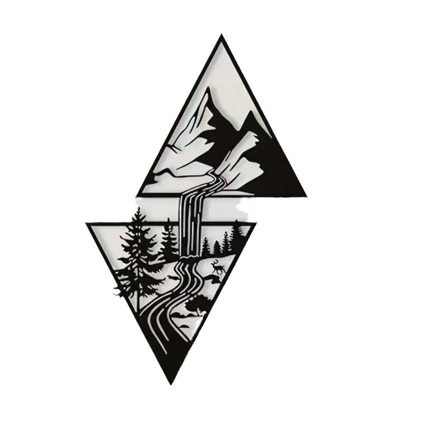 높은 산 흐르는 물