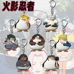火影忍者企鹅头像游戏周边钥匙扣搞怪黄猿青水白面具新款书包挂件