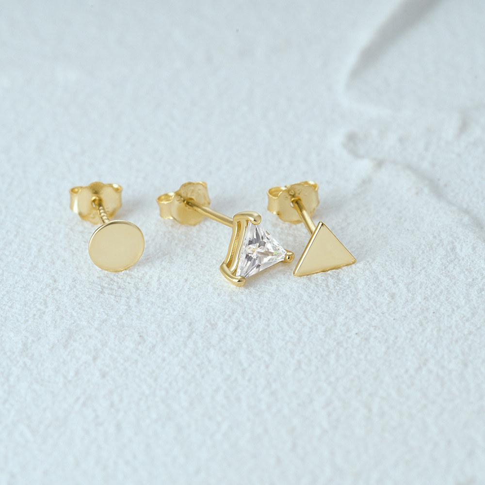 3g Weight Ear Studs Classification 1 Set Quantity Daily Occasion 925 Sterling Silver Material Star, Butterfly Pattern Women's Gender Plating Design Simple Style Style 1 Set 925 Sterling Silver Star Butterfly Ear Studs 53