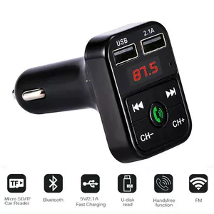 New Cigarette Lighter Type Car Mp3 Factory Direct Car Bluetooth Hands-Free Player B2 Bluetooth Car Mp3