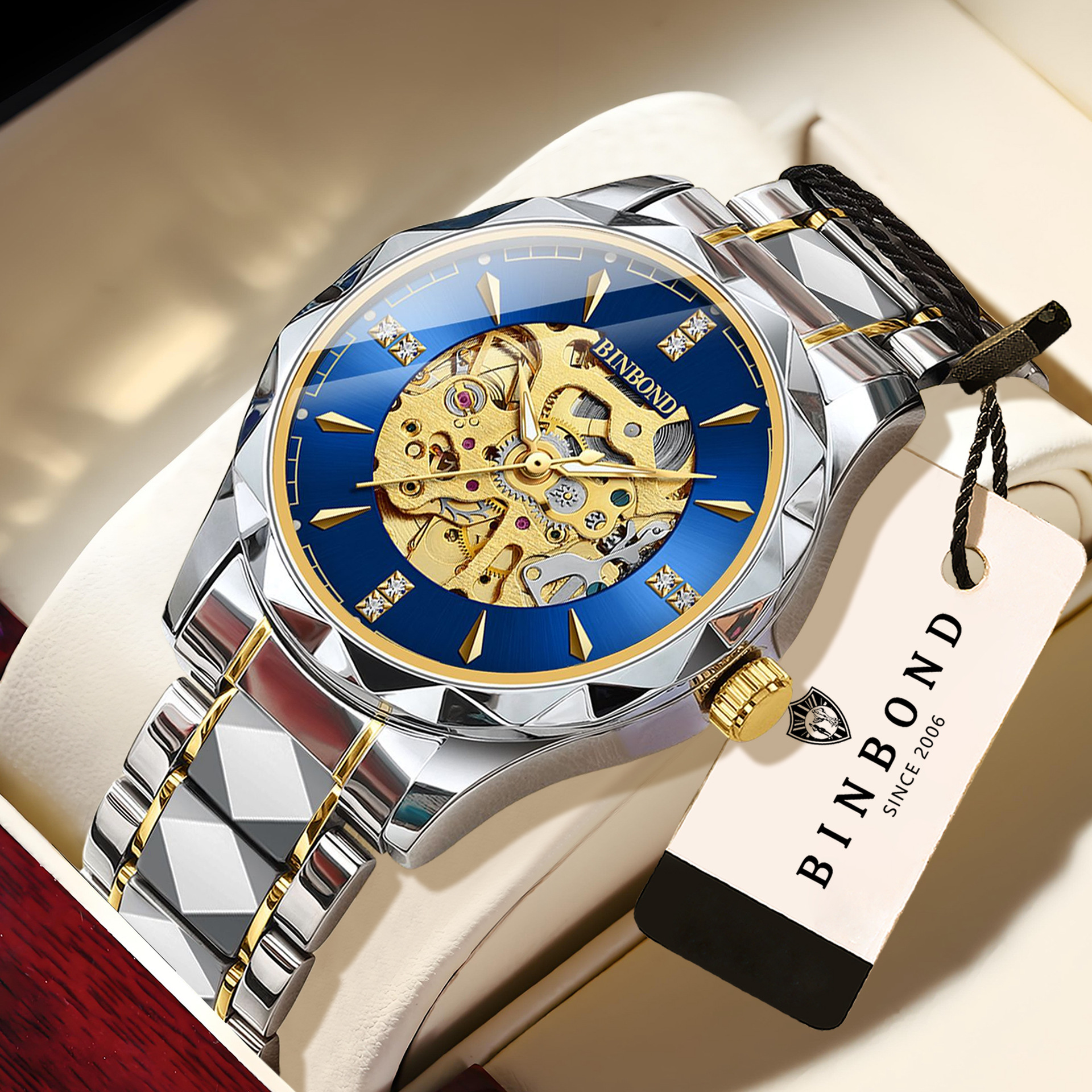 Men's watch men's watch brand waterproof automatic hollow Tourbillon mechanical watch male student sports watch fashion watch