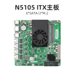 NAS N5105ܛ·��������X����ITX�ĺ�11��6*sata/4*2.5G�W���pM.2