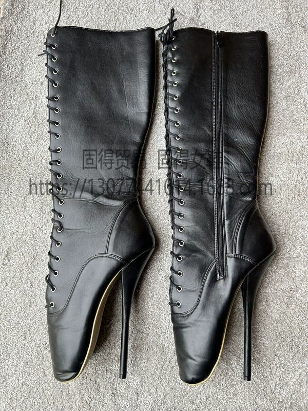 Cross Border Independent Station ins Fashion Show Балетные сапоги Женская обувь 18 см Балетные сапоги для танцоров на ремешке