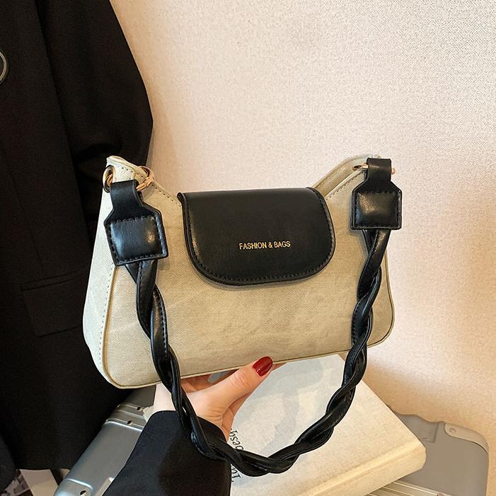 Bolsos de brazo de alta calidad de color de contraste para mujeres 2025 nueva moda versátil bolso de hombro de moda retro bolso cuadrado