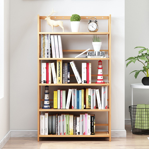 Simple Bookshelf Floor Standing Shelf Study Office Home Storage Rack Children Student Bookcase Living Room Assembled