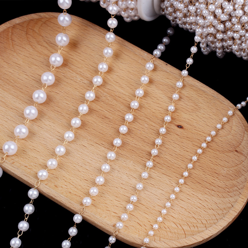 Multi-Size Imitation Pearl Chain Sweater Chain Bead Chain Handmade DIY Wedding Scene Decoration Headpiece Necklace Accessories