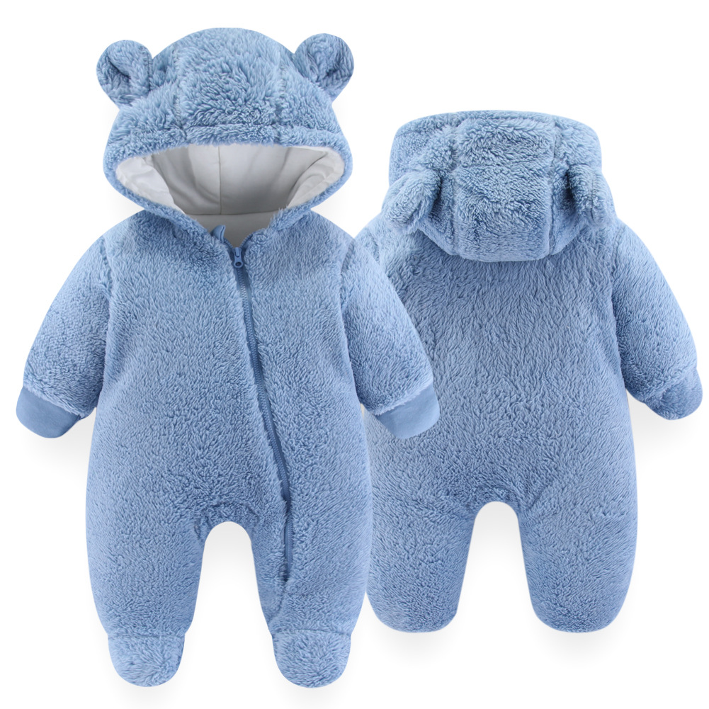 새로운  오프닝 가방 손 가방 발 플란넬 가을과 겨울 두껍게 결합 된 등반 옷  모자 옷