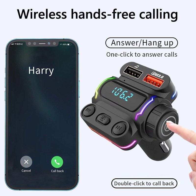 P7 Car Mp3 Player Bluetooth Hands-Free Call U Disk Card Cigarette Lighter Car Fm Frequency Modulation Transmitter