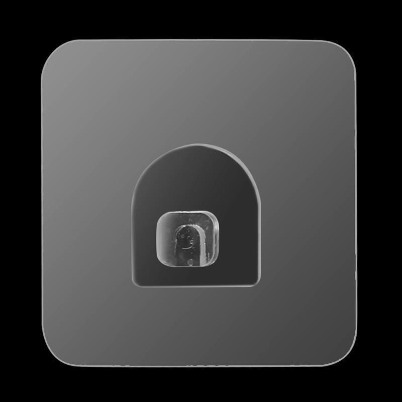 Simple Transparent Plastic Traceless Sticker Hook Wall Storage Rack Self-adhesive Snap Flat Buckle Multi-purpose Non-perforated Snap