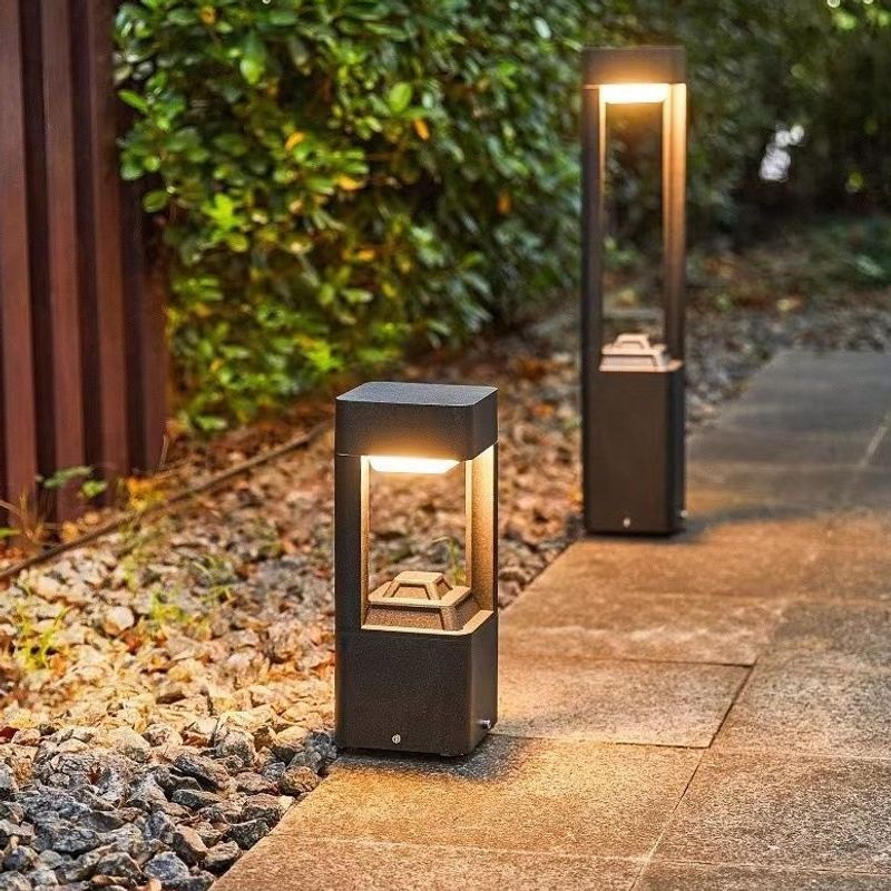 Solar Outdoor Waterproof Low-Voltage Modern Lawn Lamp Garden Lamp Outdoor Lawn Light Square Simple Design