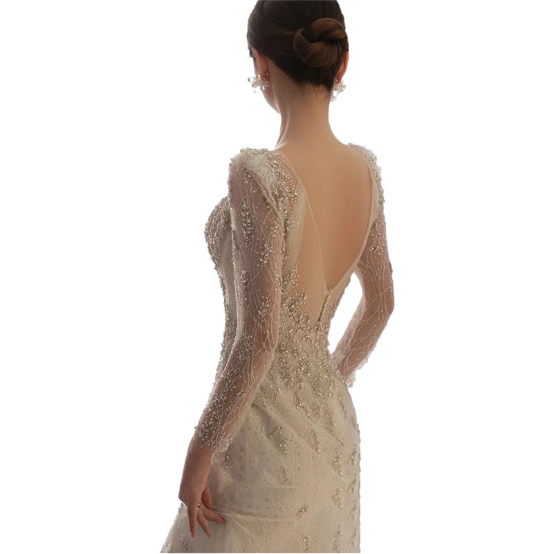 Vestido de noche de verano 2026 nuevo estilo cola de pez para fotografía de viaje, bodas, fiestas de compromiso, y sesiones de estudio de celebridades