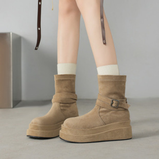 6.5cm�߸�����ɸ�׶�ѥŮ�ﶬ�¿���ͲƤ����Ӣ���L����ѥ�ٴ�