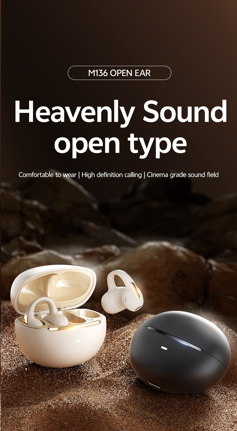 New 2025 OWS Open-Ear Earbuds – High-Fidelity, Smart AI Translation & Ear Clip Design_voghion.com