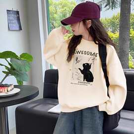 女童卫衣春秋2025新款儿童秋装大童春款上衣女孩长袖衣服薄款童装