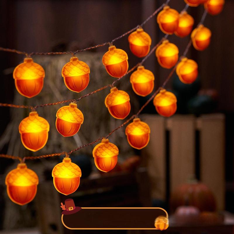 クロスボーダー LED ハロウィン感謝祭パーティー小さなカボチャカエデの葉の雰囲気ライトストリングシーンレイアウト装飾的な小さなランタン|undefined