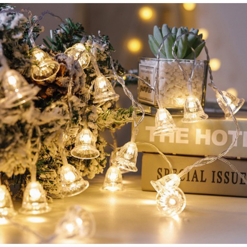 Cadena de luces de campana de Navidad