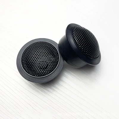 Car Tweeter Grille Audio Modification Upgrade A-Pillar Door Panel Installation 1.5inch Tweeter Speaker Grille Cover (Car horn/tweeter) - all-black-metal-black-mesh