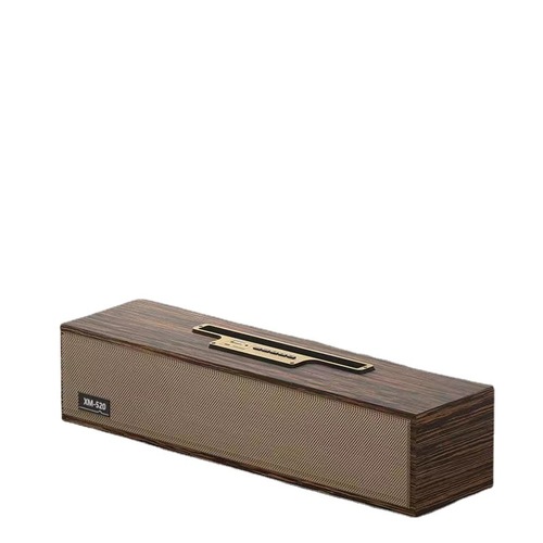 Retro wooden Bluetooth speaker dual speakers heavy bass wireless speaker subwoofer mobile phone speaker SD card mini speaker