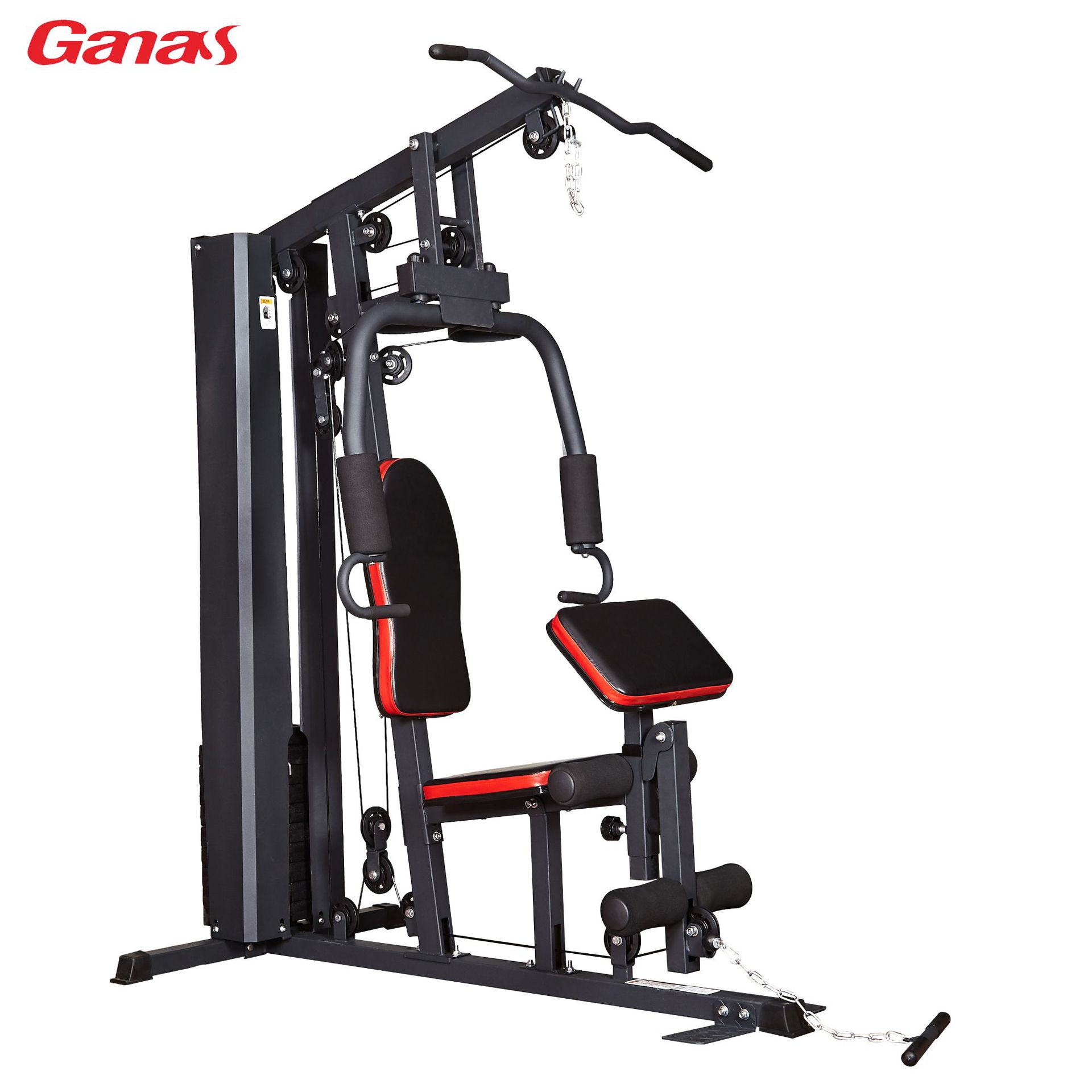 Máquina multifuncional comercial de una sola estación, máquina de poleas alta-baja para gimnasio, equipo deportivo multifuncional.