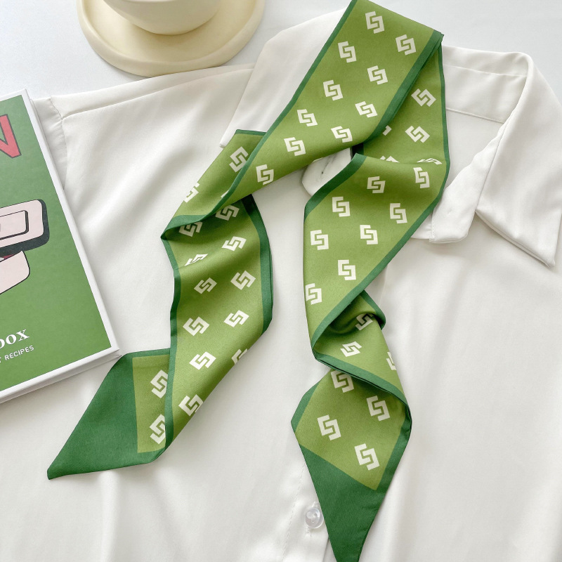 Correa de cabello verde coreana correa de cabello correa de seda correa de cabello correa