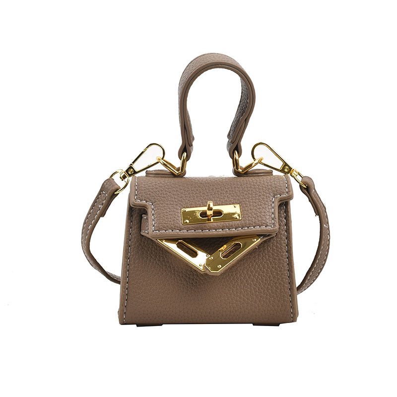 Mini bolso Kelly transfronterizo para niños, bolso de hombro tipo bandolera de un solo hombro con lápiz labial familiar de moda versión coreana de otoño 2023 para mujer