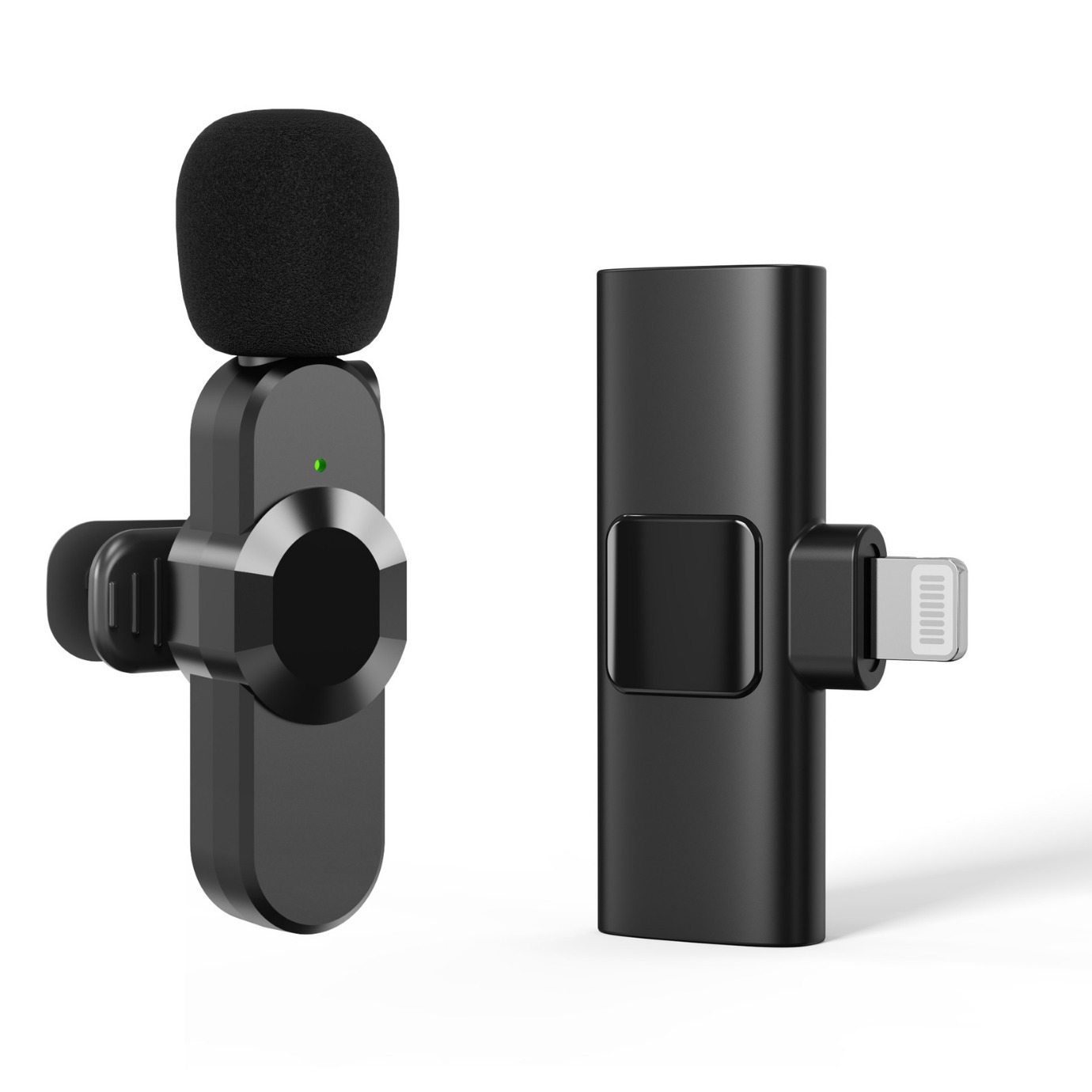 Micrófono de transmisión en vivo transfronterizo micrófono de reducción de ruido de radio micrófono de transmisión en vivo equipo de transmisión dos arrastrar un micrófono de clip de cuello inalámbrico