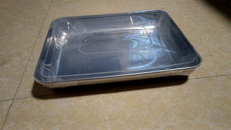 Caja de plato de acero inoxidable placa cuadrada placa multiusos cocina refrigerador crujiente vegetal olla caliente plato de lado caja de picnic