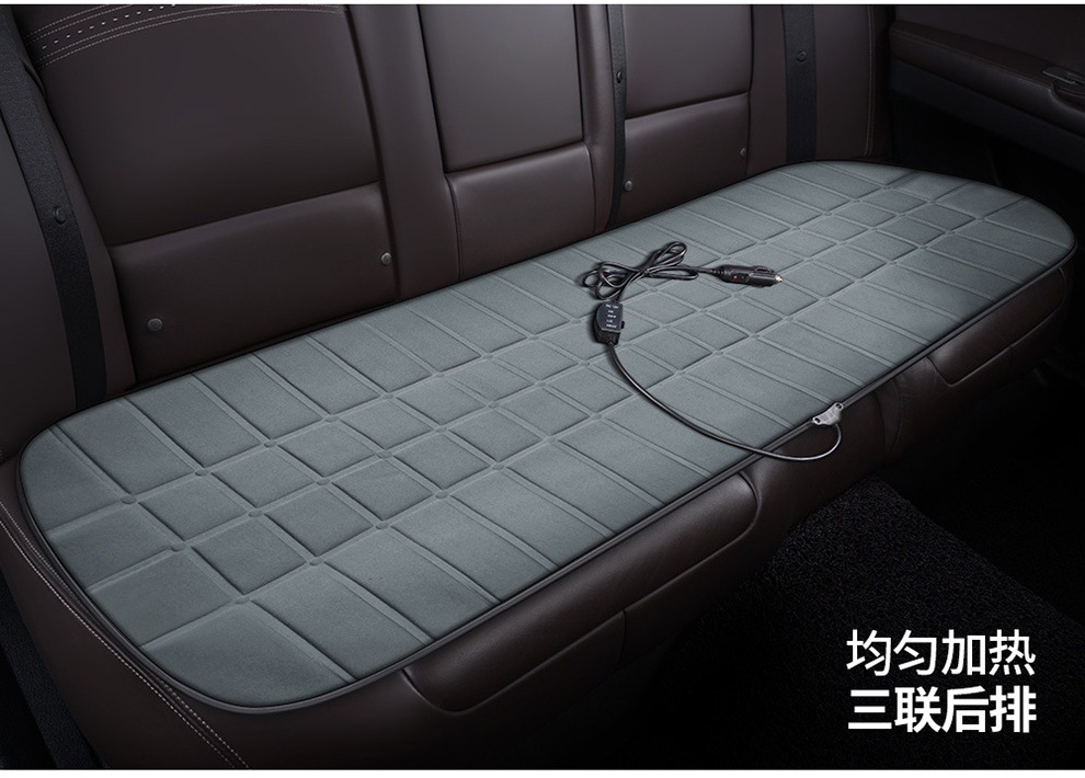 Multi-function pad, Qìchē Seat Cushion Single - single-rear-row-three-seat-pad-gray-fish-pattern
