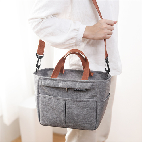Hot-selling lunch bag aluminum foil thickened portable lunch bag lunch box bag shoulder bag picnic fresh and cold ice bag
