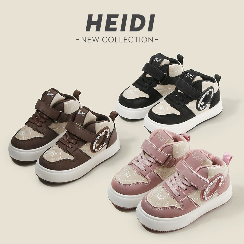 Детская спортивная обувь весна-осень 2025, новые повседневные кроссовки для мальчиков, высокие кеды для девочек, легкие мягкие детские туфли.