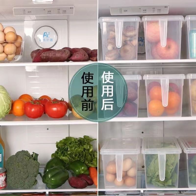 Mango Caja de almacenamiento de refrigerador Caja de conservación de frutas y melones Caja de almacenamiento de refrigerador Caja de almacenamiento de gran capacidad para alimentos de frutas y verduras de cocina