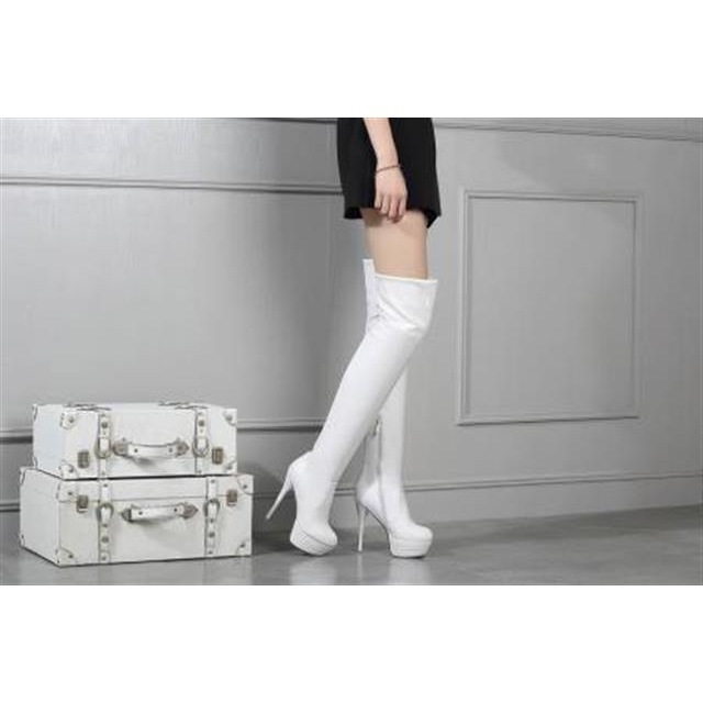demi-season women's high boots platform with extremely high heels
