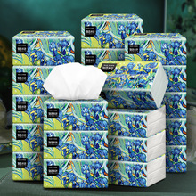 大尺寸纸抽厂家批发300张27包整箱原生浆餐巾纸五层加厚家用抽纸