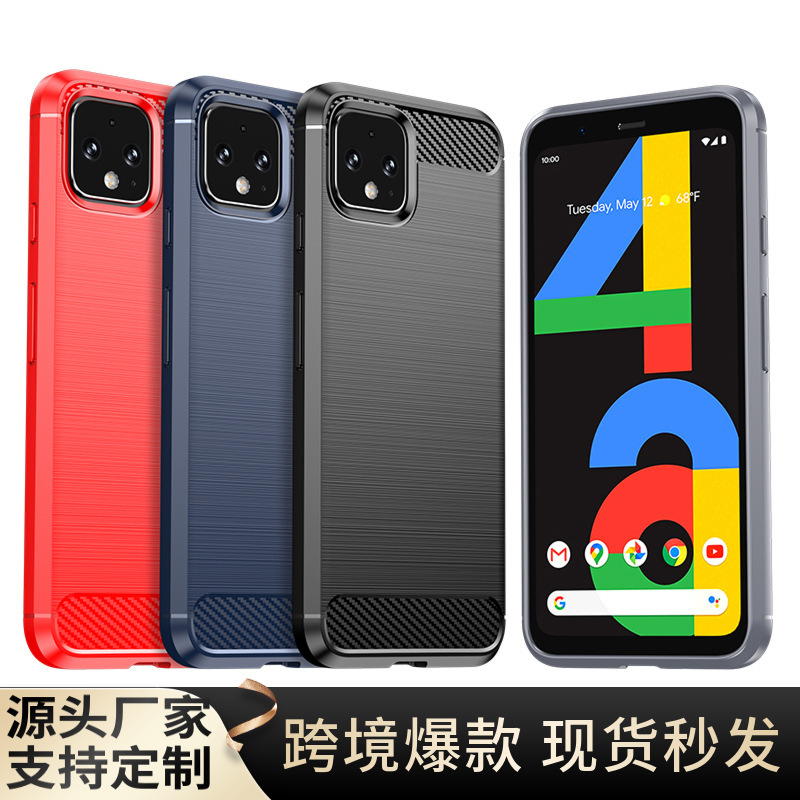 Cross-Border Hot-Selling Suitable for Google Pixel 4 Google Phone Case Tpu Anti-Drop Soft Case Lychee Pattern Phone Case