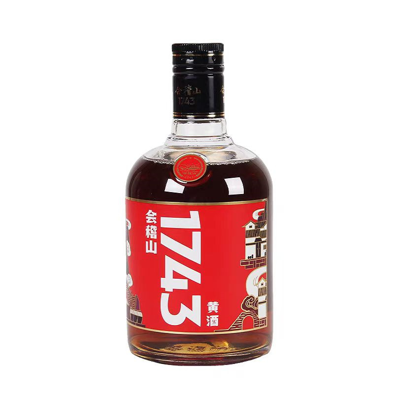 【送小瓶】会稽山1743绍兴黄酒半干型花雕酒纯柔瓶装500ml绍兴酒|undefined