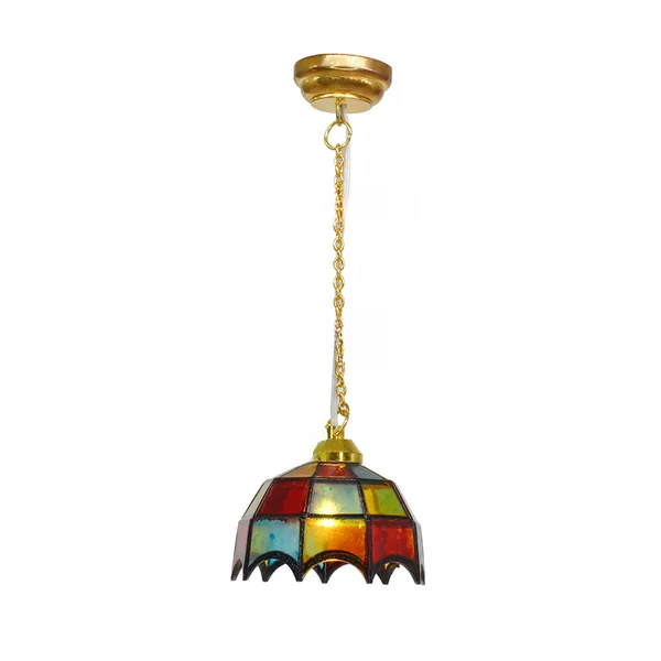 Battery type without wire 1:12DIY doll house DOLLHOUSE mini color chandelier