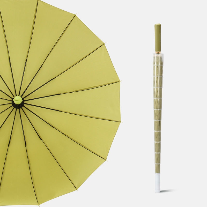 [컬러 매칭 스트레이트 핸들] 16본 방수 케이스 - 말차 그린 오토매틱