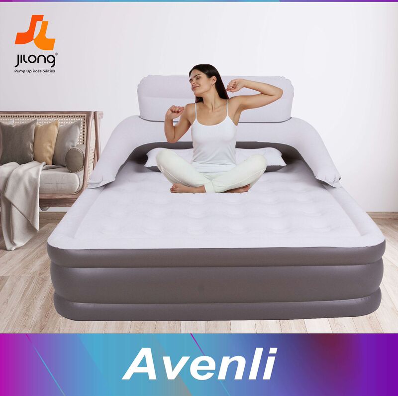 JILONG New Flocking Inflatable Bed Home Lunch Break Air Cushion Bed Outdoor Camping Height Thickened Automatic Inflatable Bed JILONG New Flocking Inflatable Bed Home Lunch Break Air Cushion Bed Outdoor Camping Height Thickened Automatic Inflatable Bed
