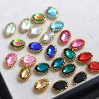 10x14mm цветной овальный акриловый кружевной подбор ручных швов DIY головной убор шапка одежда и другие украшения одежды